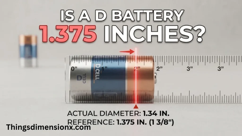 1.375 inches D Battery