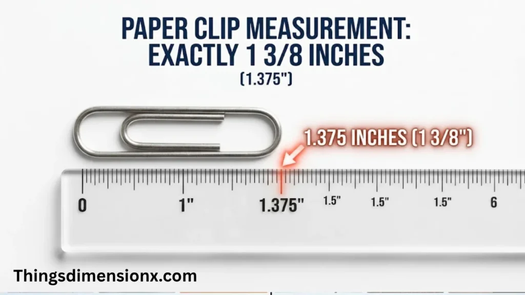 1.375 inches Standard Paper Clip