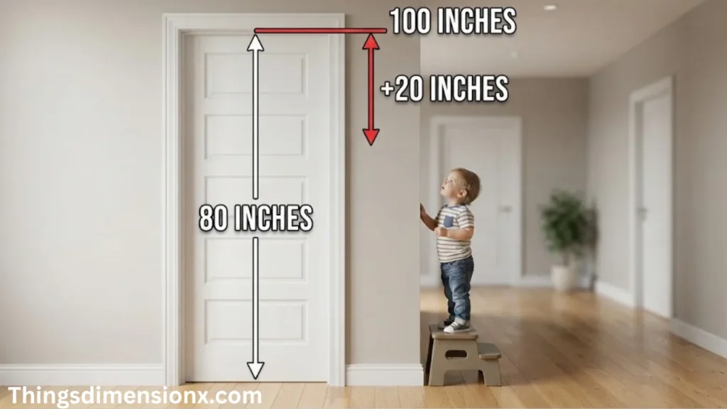 100 inches 80-Inch Door + 20 Inches