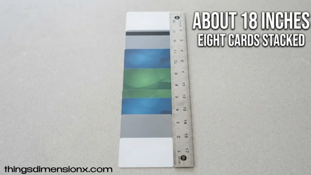 18 Inches Stacked Credit Cards