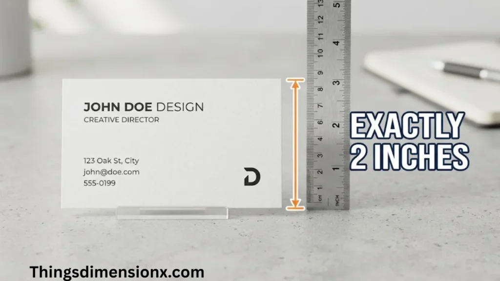 2 Inches Standard Business Card Height