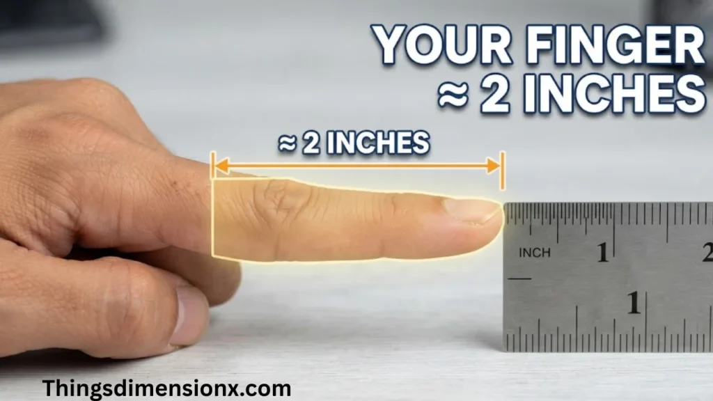 2 inches long Index Finger Segment