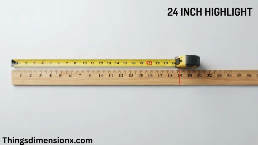 24 Inches Yardstick Showing