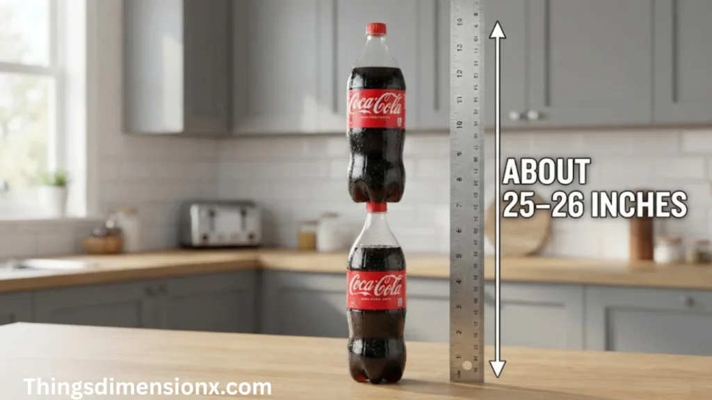 26 inches Two 2-Liter Soda Bottles Stacked