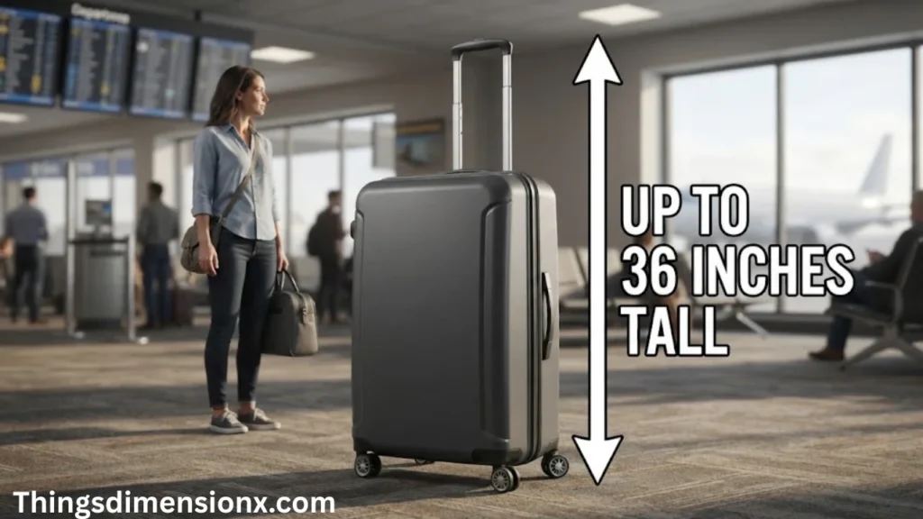 _36 Inches Large Checked Suitcase