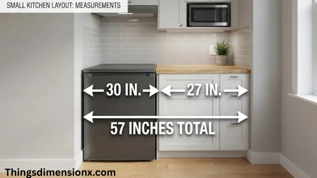 57 Inches Compact Refrigerator + Counter Space