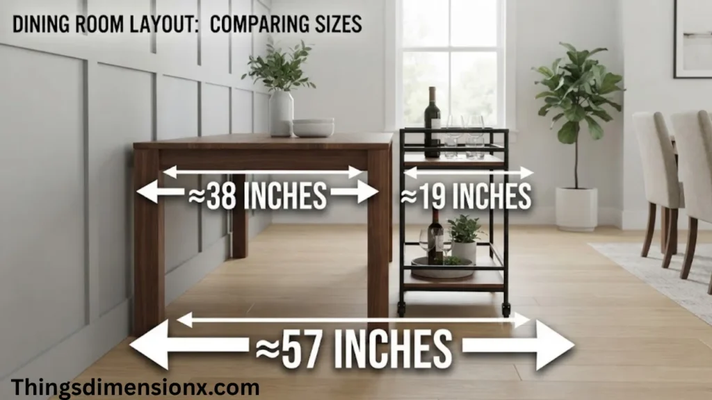 57 Inches Dining Table + BenchServing Cart
