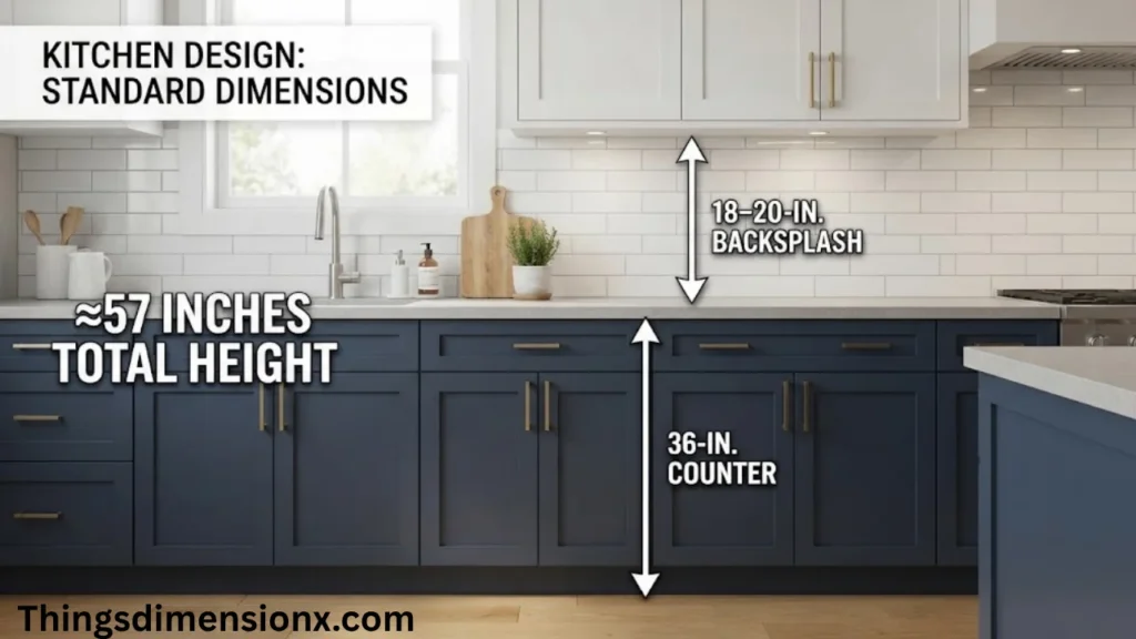 57 Inches Kitchen Countertop + Backsplash