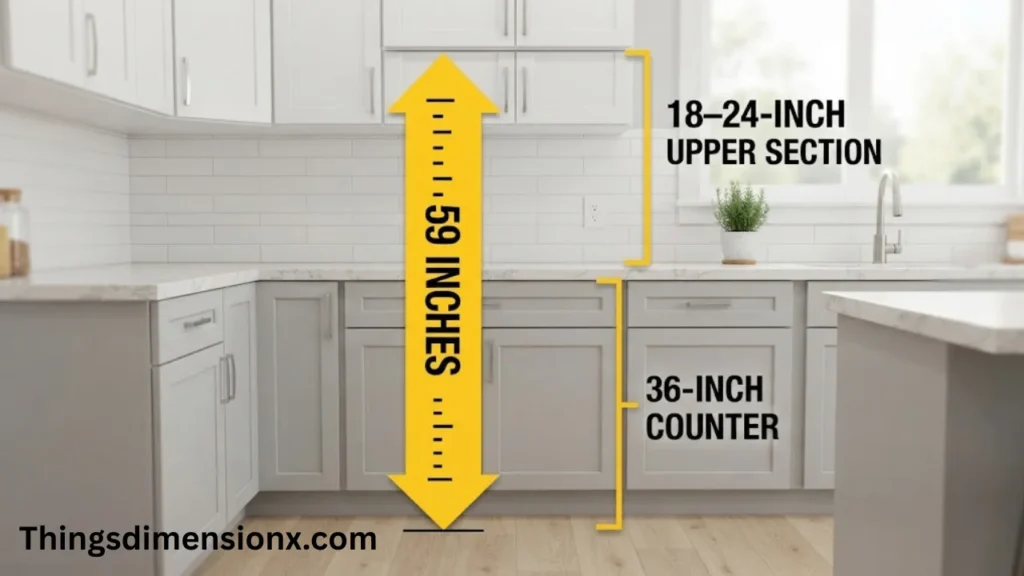 59 inches Kitchen Counter + BacksplashCabinet