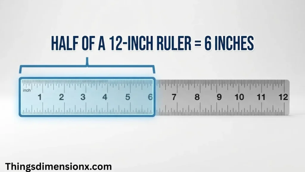 6 Inches Long Half of a Standard Ruler