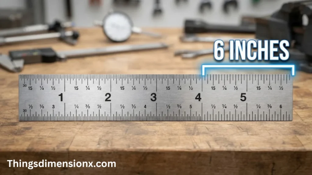 6 Inches Long Steel Machinist Ruler