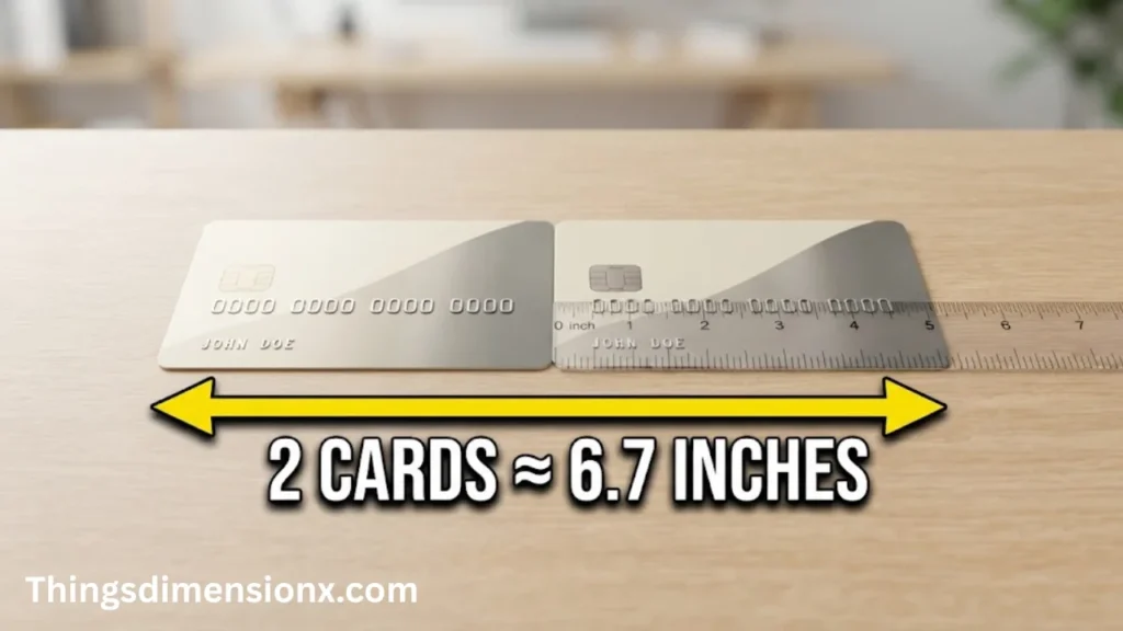 6 Inches Long Two Credit Cards