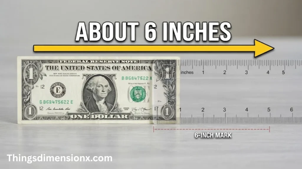 6 Inches Long U.S. Dollar Bill