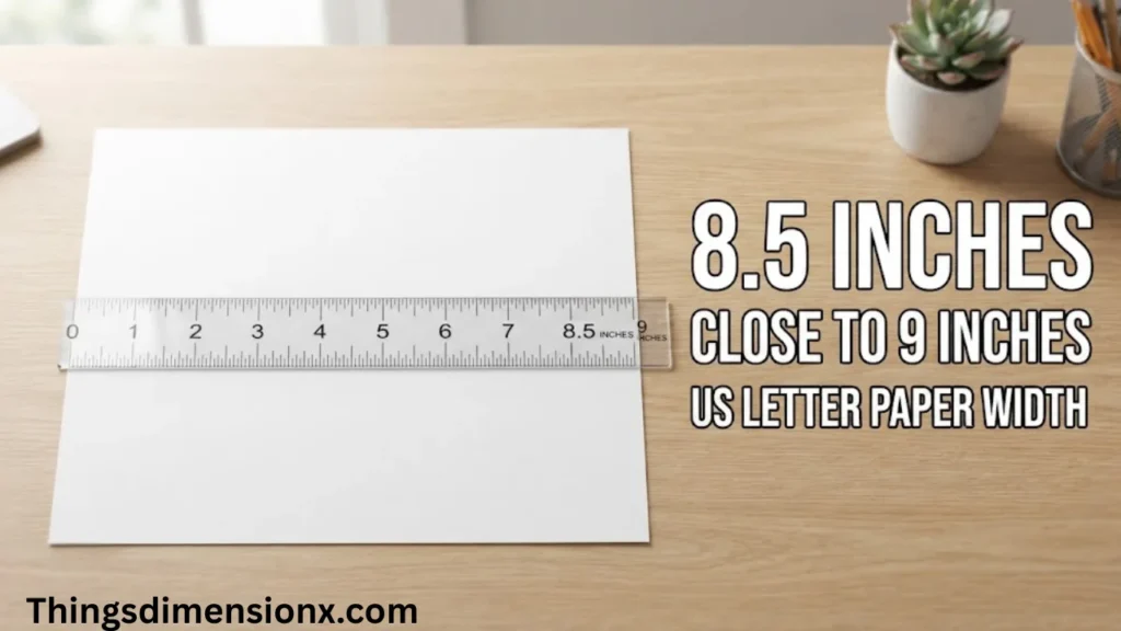 9 Inches US Letter Paper Width