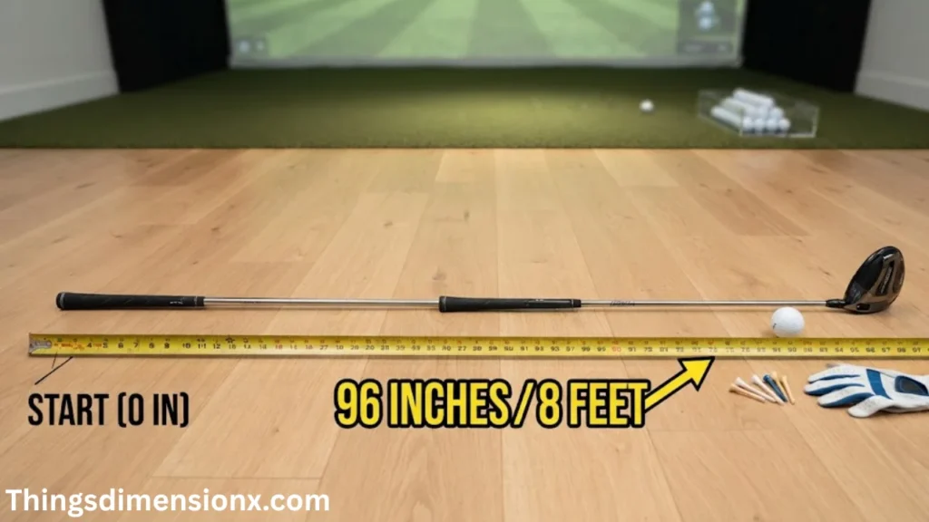 96 inches Two Golf Clubs End to End
