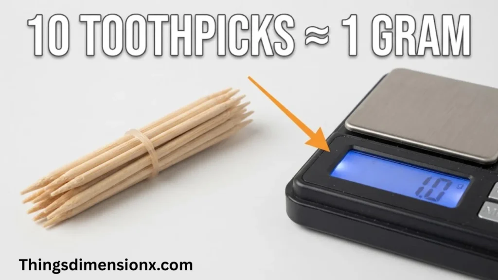 1 gram Bundle of 10 Toothpicks