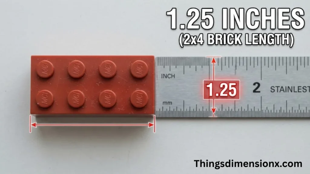 1.25 inches Classic LEGO 2×4 Brick