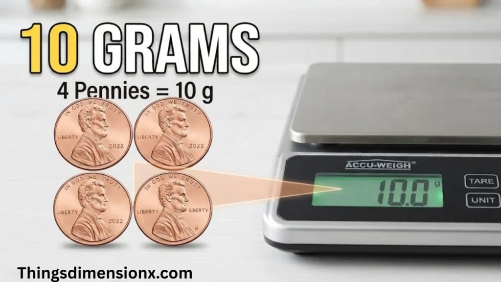 10 grams Four US Pennies
