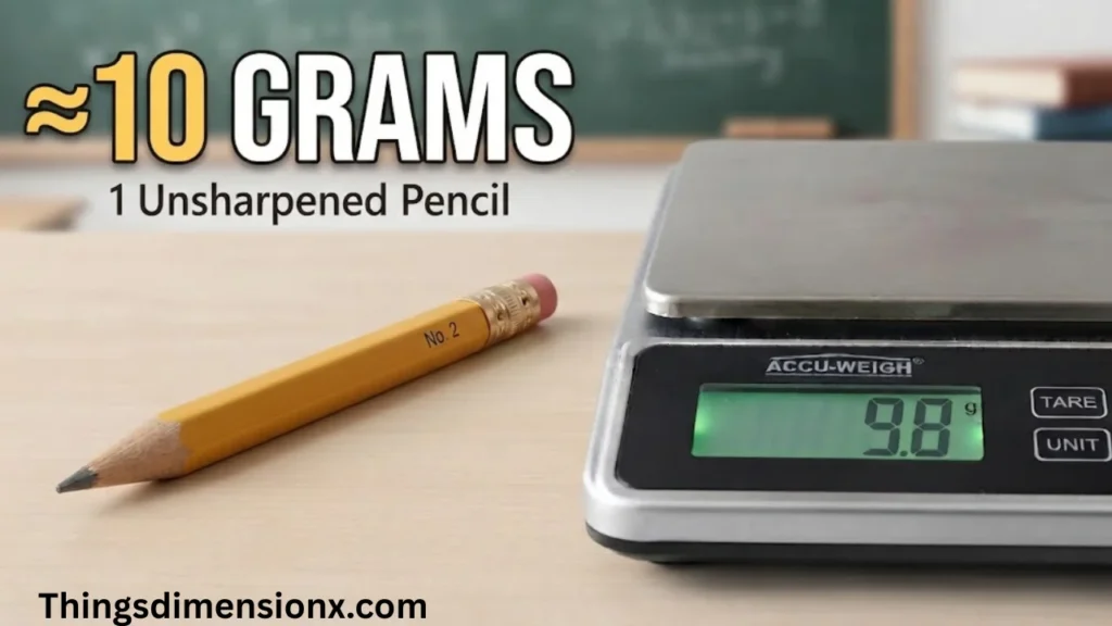 10 grams One Unsharpened No. 2 Pencil
