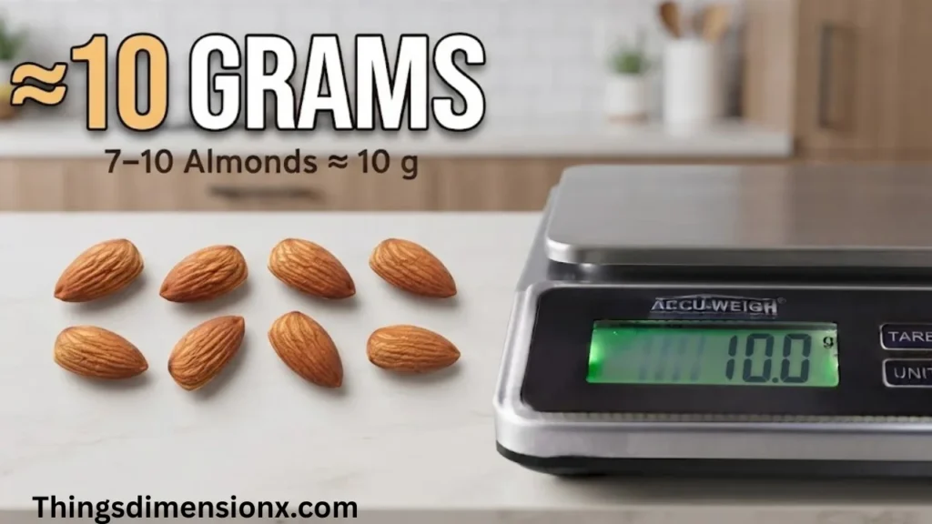10 grams Small Handful of Almonds
