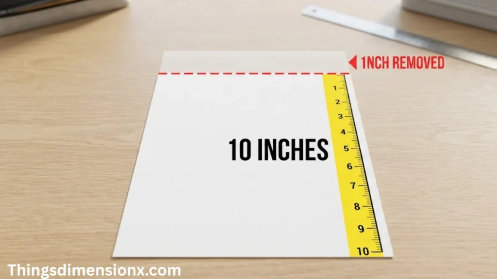 10 inches Letter Paper Minus One Inch