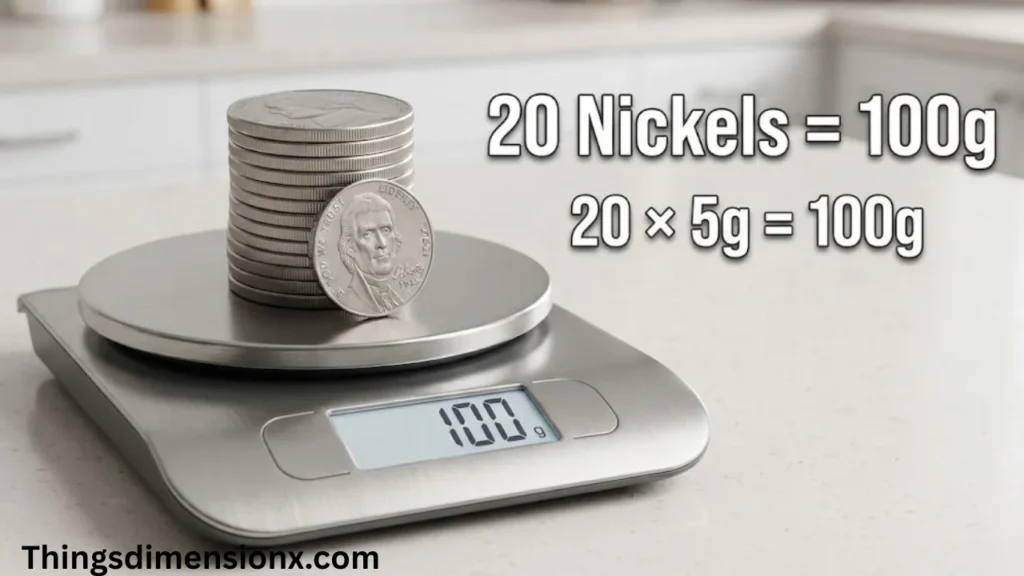 100 Grams Twenty US Nickels