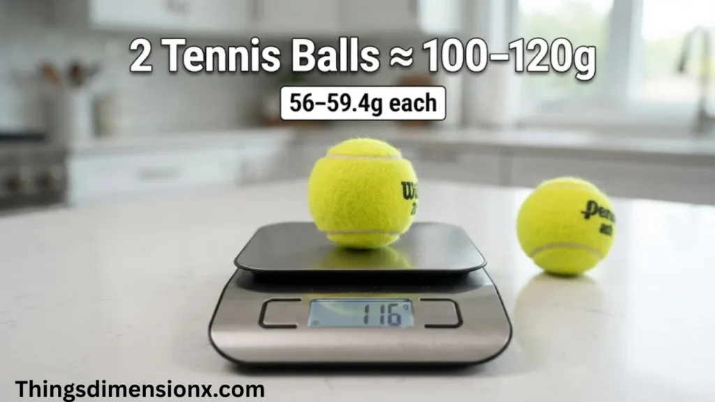 100 Grams Two Tennis Balls