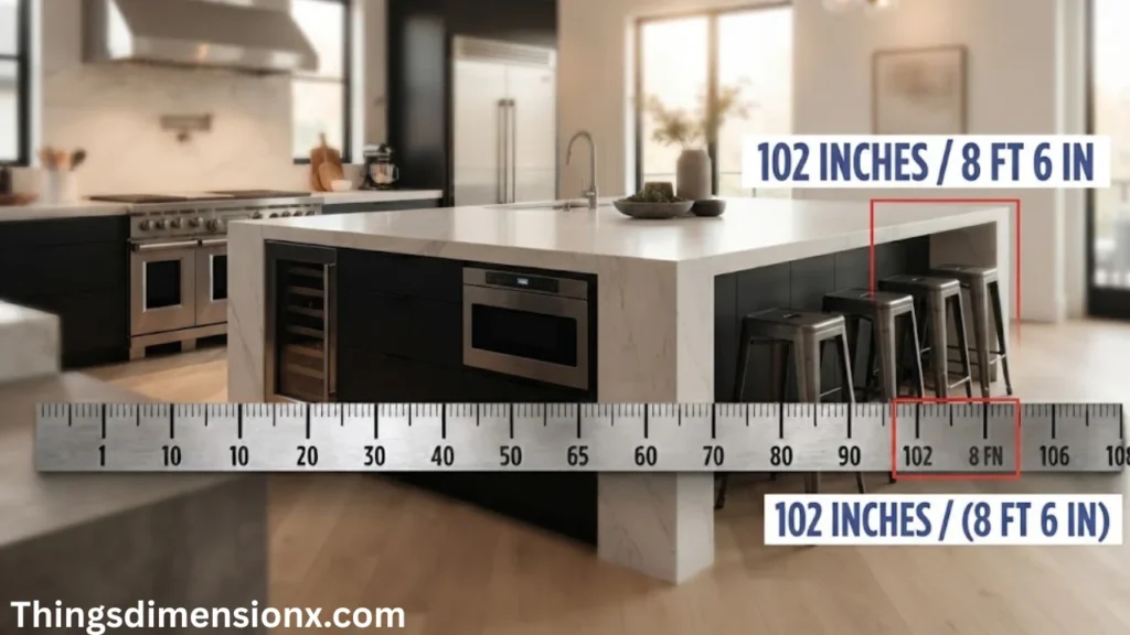 102 inches Large Kitchen Island