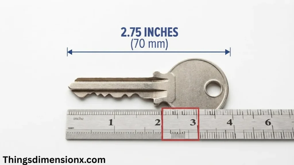 2.75 inches Standard House Key
