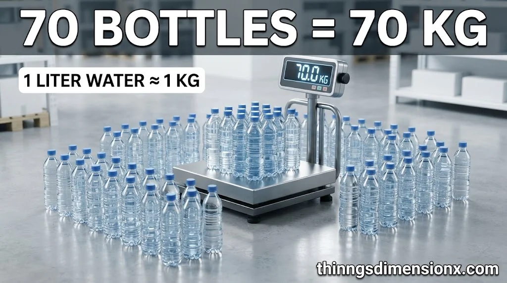 70 One-Liter Water Bottles