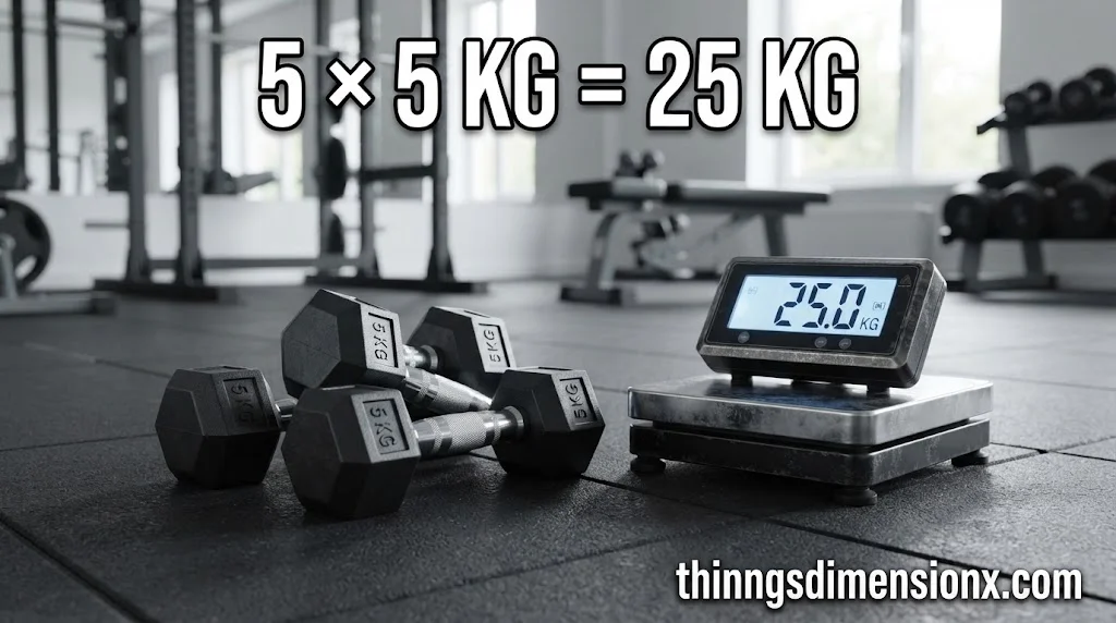 Five 5-Kg Dumbbells