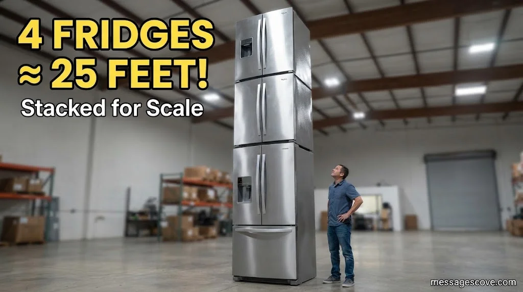 Four Refrigerators Stacked