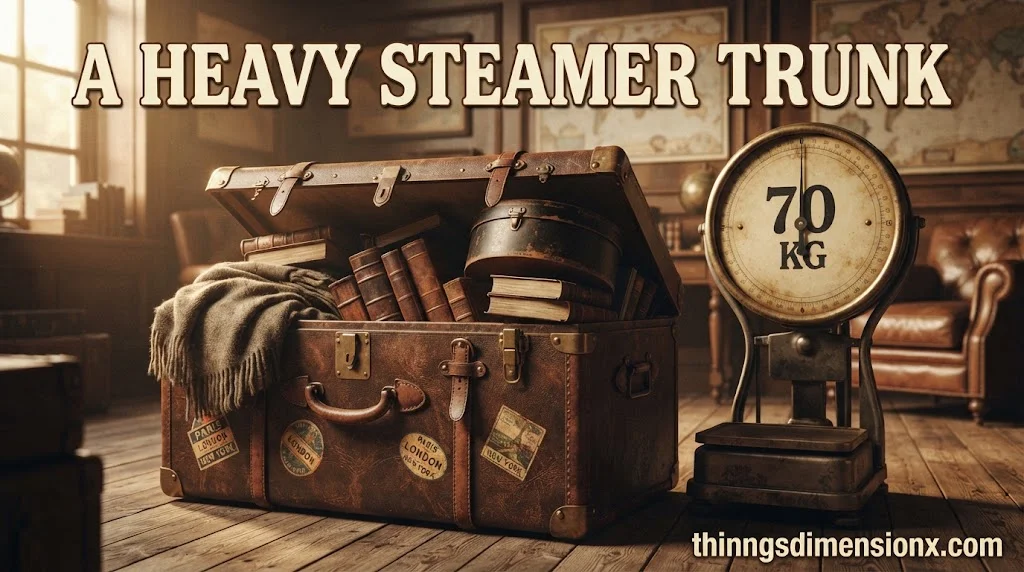 Large Hard-Shell Steamer Trunk
