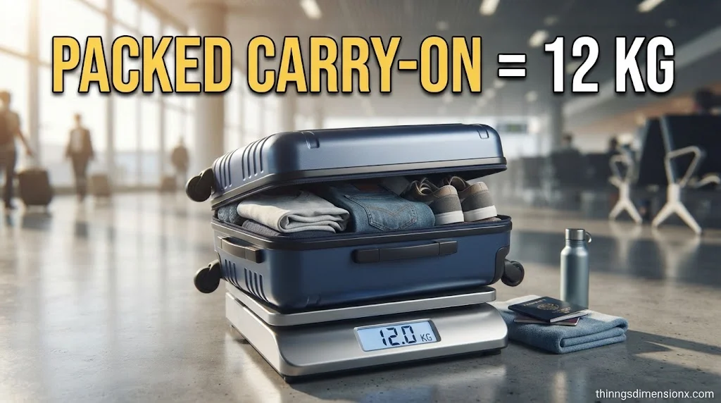 Packed Carry-On Suitcase