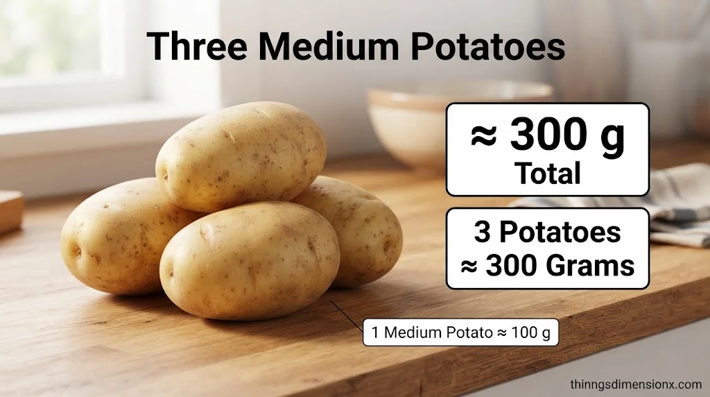 Three Medium Potatoes