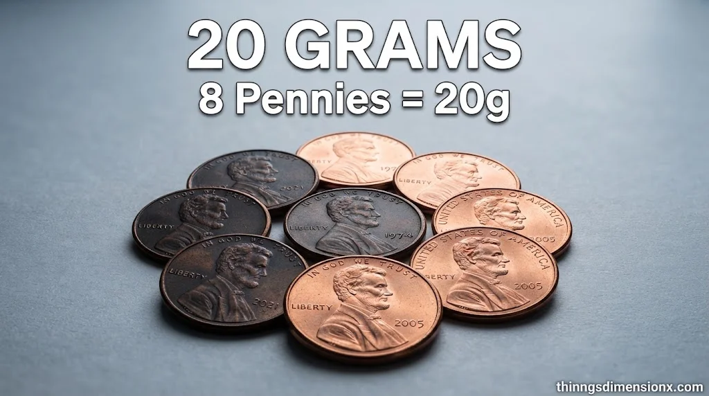 Eight US Pennies