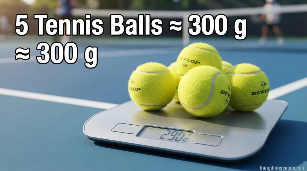 Five Tennis Balls