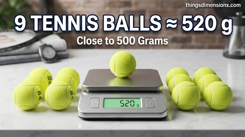 Nine Tennis Balls