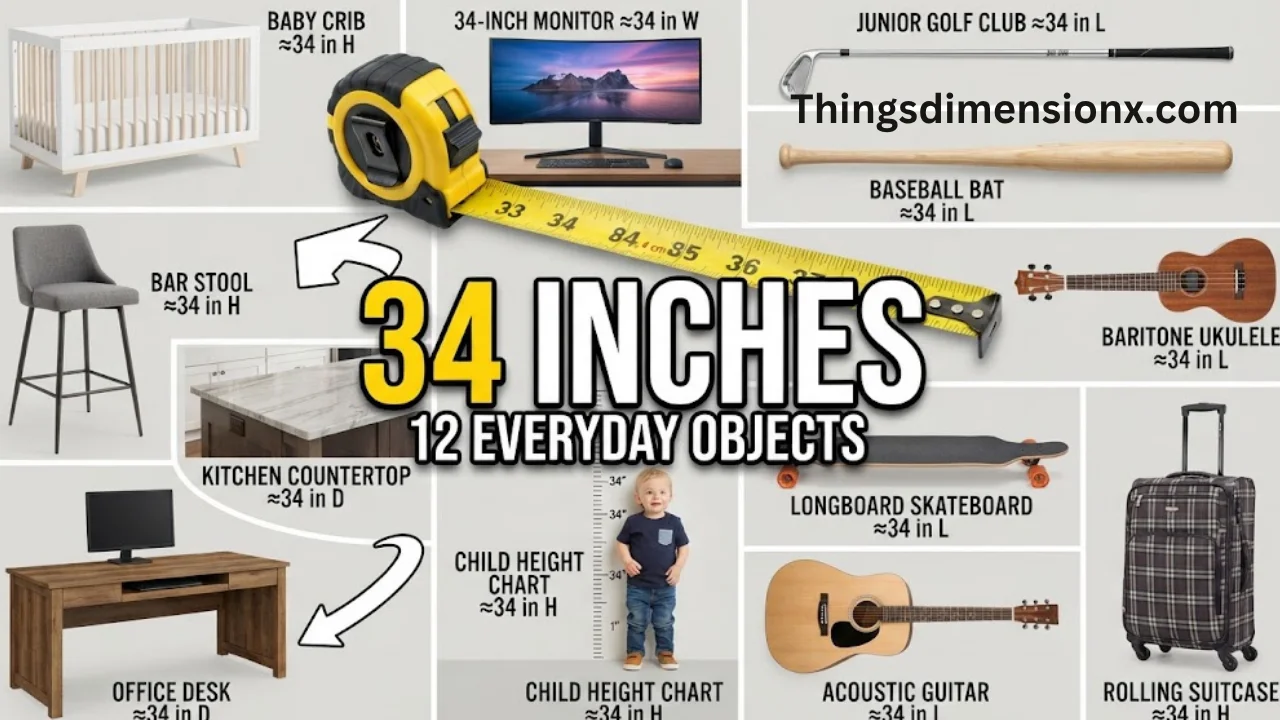 34 Inches Long: 12 Everyday Objects to Visualize the Length